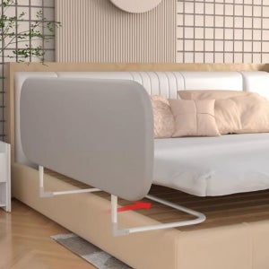 [국내발송] 침대가드 휴대용 낙상방지 안전가드 펜스 난간 호텔 여행용 칸막이 화이트 80cm