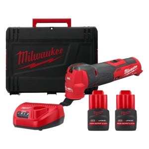 밀워키 M12 FMT-252X 충전 멀티커터 12V 2.5Ah 배터리 2개 세트