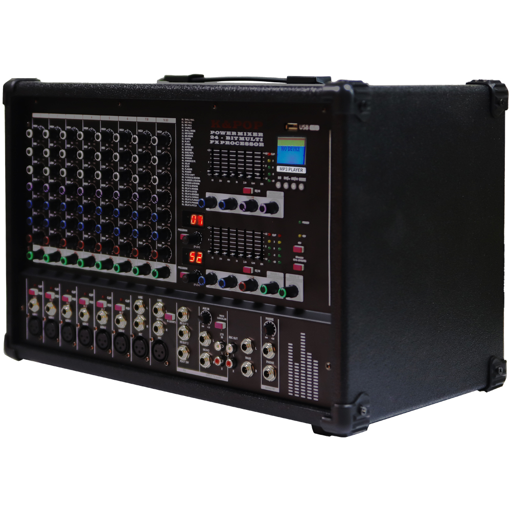 K&POP KPM-900 파워드믹서 10채널 800W 듀얼 DSP기능