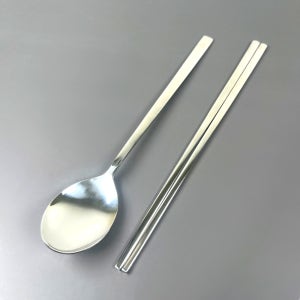 국산 스테인리스 수저세트 숟가락 젓가락 수저 민짜 식당 한식 10개입