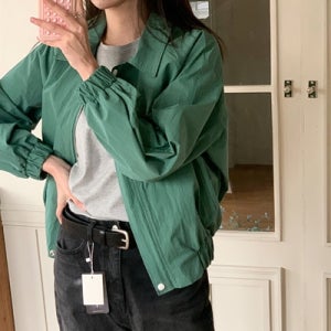 [세일] 여성 블루종 점퍼 바스락 아우터 카라 블루종자켓