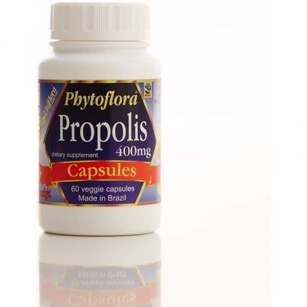 Uniflora 프로폴리스 <b>면역력</b> PHYTOFLORA 브라질 <b>그린 비</b> 캡슐 400mg - 60캡슐 (1병)