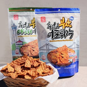 150g+150g 한진식품 추억의 부산 어포튀각 300g (맛 교차가능)
