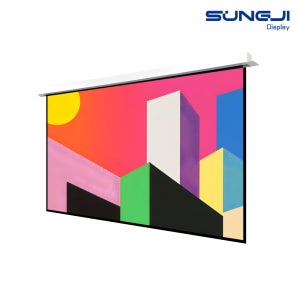 4:3 성지 SJ-MBU 전동스크린 대형 무선 매립형 빔스크린 635cm(250인치), 1개