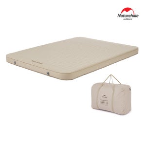네이처하이크 C12 자충매트 (펌프 내장형) 더블 플러스, 12cm, 베이지