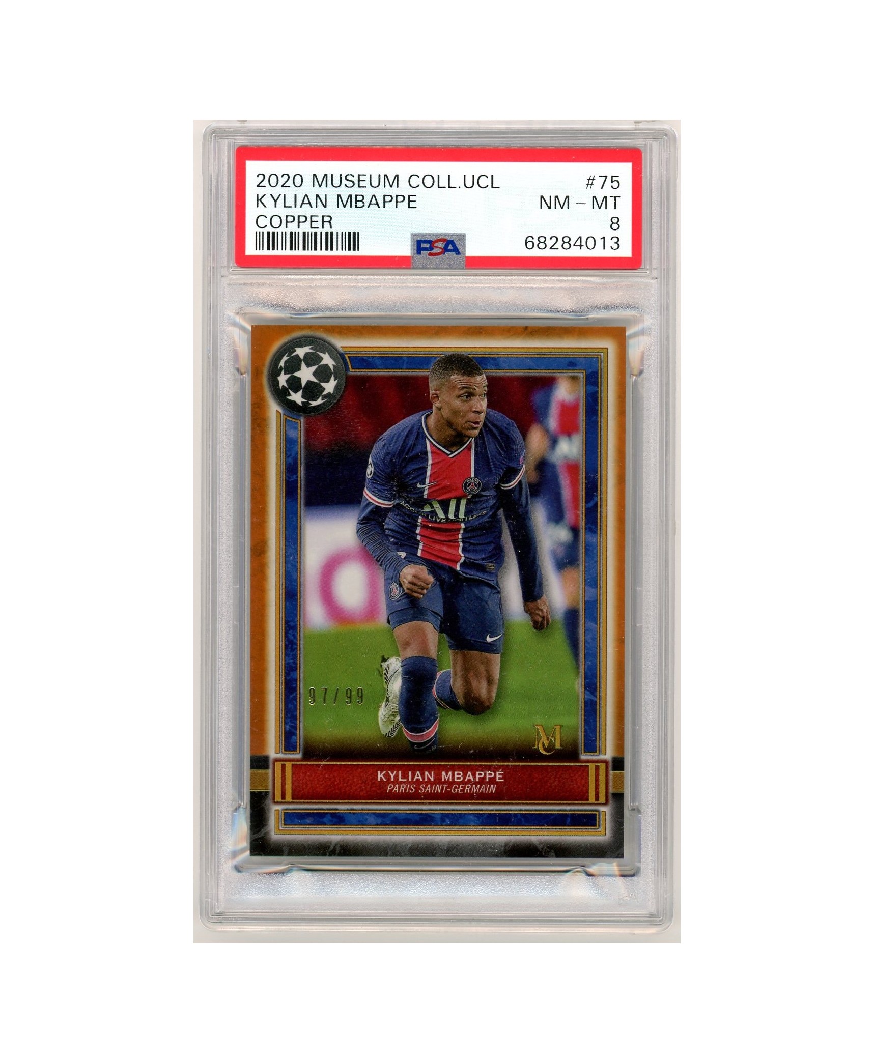 2020 뮤지엄 UCL 킬리안 음바페(Kylian mbappe) 쿠퍼 /99 PSA 8