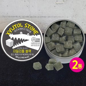[자일리톨 캔디] 구강유산균함유 자일리톨 블랙 60g, 2개