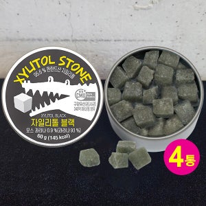 [자일리톨 캔디] 구강유산균함유 자일리톨 블랙 60g, 4개
