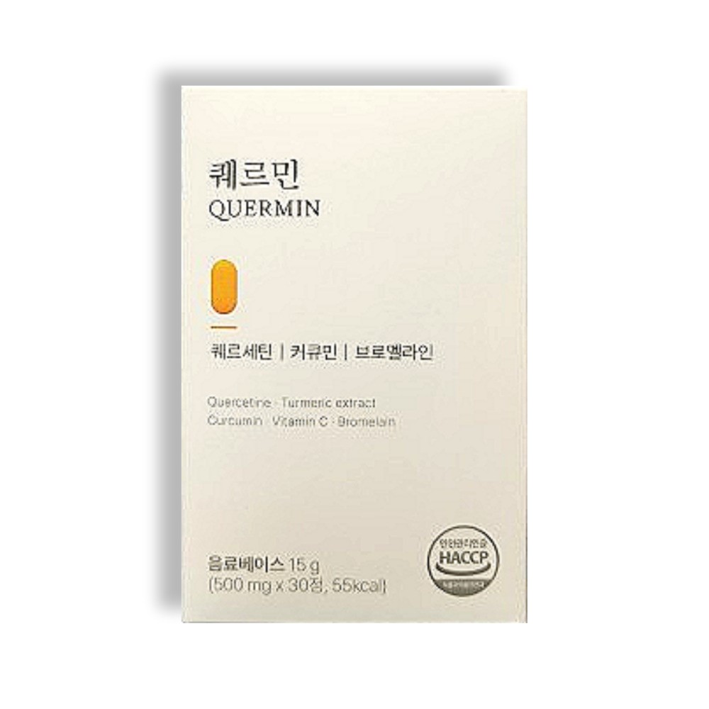 퀘르민 500mgX30정 <b>퀘르세틴</b> 커큐민 브로멜라인