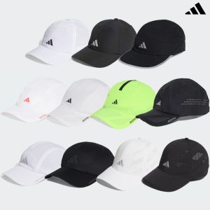 아디다스 러닝 에센셜 에어로레디 6패널 메쉬 캡 블랙 HT6353
