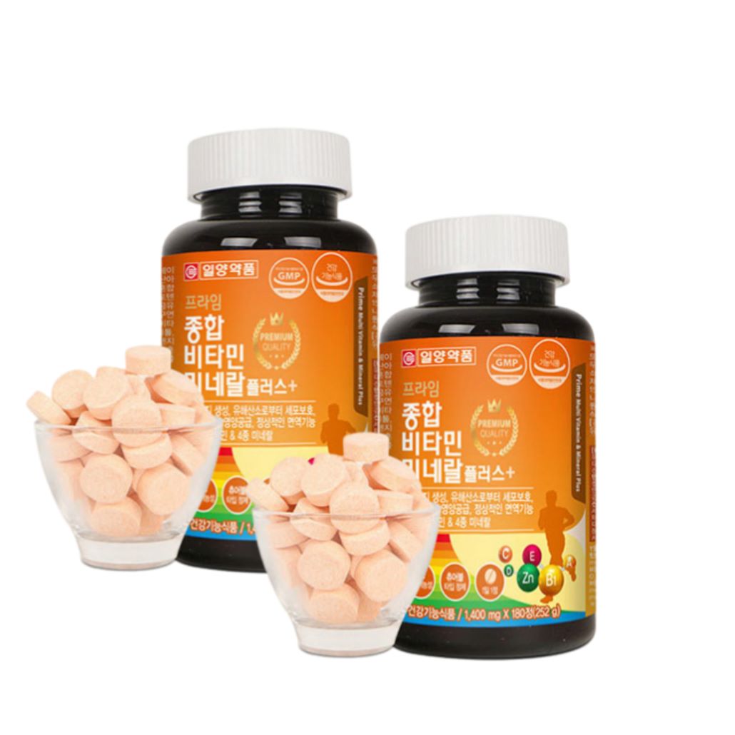 종합비타민미네랄플러스 15종복합 츄어블타입정제 180정 2통