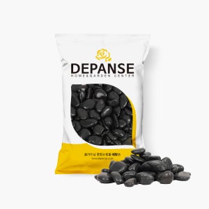데팡스 자갈돌 유광 흑자갈 1kg 정원 마당 화분 자갈 조약돌 화분돌 경사 규사 콩자갈