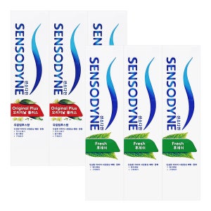 센소다인 치약 100g 오리지널 3개+후레쉬 3개
