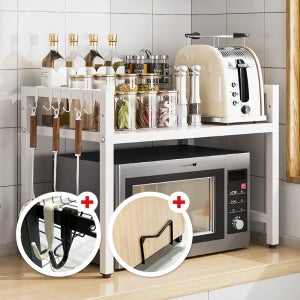 인트홈 높이 길이 조절 전자레인지선반 2단 다용도 선반