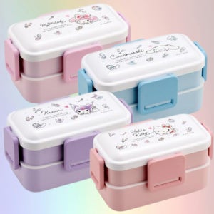 산리오도시락통 마이멜로디 시나모롤 쿠로미 헬로키티 2단