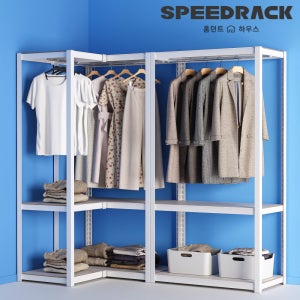 드레스룸 조립식 행거 시스템장 옷장 아파트 안방 홈던트하우스 코너형 2800 A세트