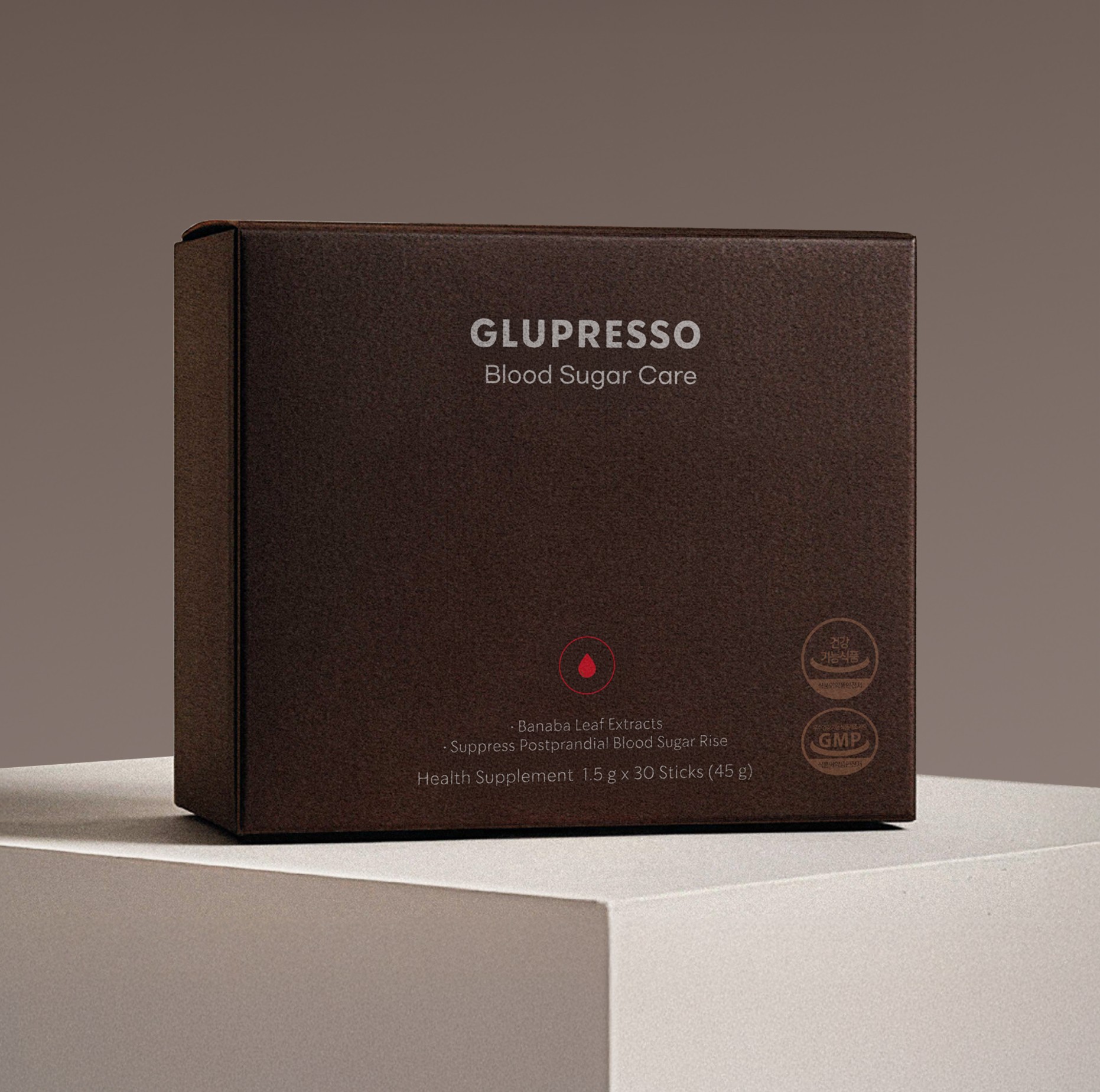 글루프레소 혈당케어 커피 바나바잎 혈당 건강에좋은 음식 <b>코로솔산</b> 30포, 1개