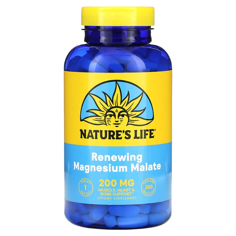 <b>네이처스 라이프</b>, <b>마그네슘</b> 말레이트 200mg 250정