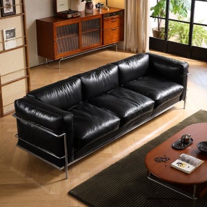 LC2 다운 가죽소파 쇼파 블랙 PU 트리플