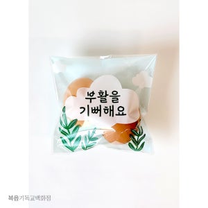 부활절 계란포장 경지사 25부활 접착비닐(2구)-구름(30매) 달걀포장