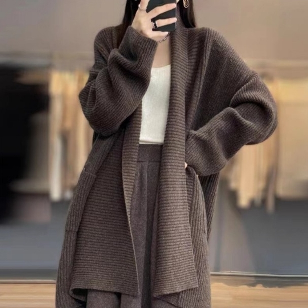 갈색가디건 걸치는가디건 로브가디건 숄