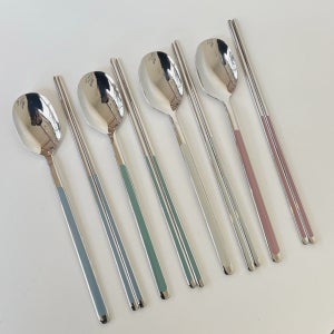 SMF 삼미 레이디 세라믹 컬러 스텐 32종 4인 수저세트