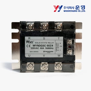 운영 SSR 삼상 WYN3G3C60Z4 60A(DC-AC) 부하형 무접점 릴레이