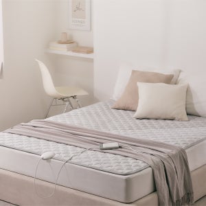 경동나비엔 숙면매트 EME520 카본매트 와이파이 앱연동 전기매트 퀸 QP, 140x195cm, 연그레이