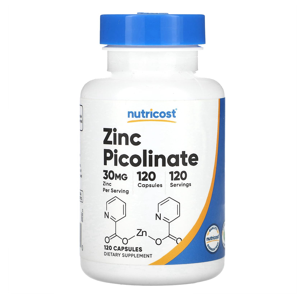 <b>Nutricost 아연</b> 피콜리네이트 30mg 캡슐 120정