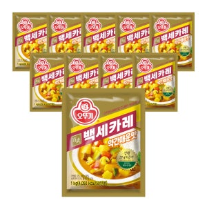 오뚜기 백세카레 약간매운맛, 1kg, 10개