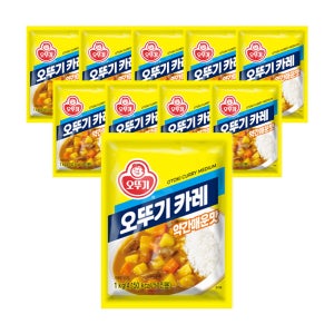 오뚜기 오뚜기카레 약간매운맛, 1kg, 10개