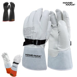 handmax 천연양가죽장갑 외피용 (장목형 310mm) 전기작업 절연장갑 보호용