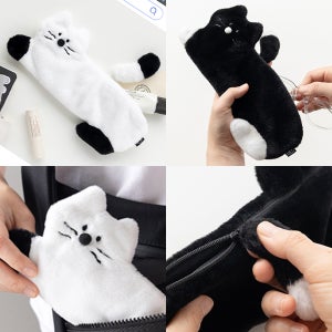 리틀 페이퍼 키티 펜슬 파우치 고양이 캐릭터 필통 안경 케이스 필기류 펜 수납