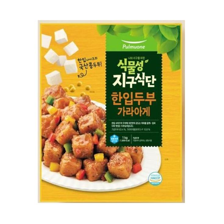 <b>풀무원</b> 식물성지구식단 한입두부 가라아게 1kg 2개