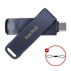 샌디스크 USB Phone Drive 아이폰 8핀 C타입 OTG +고리줄 128GB