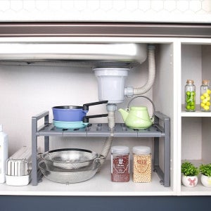 [DAMDA] 싱크인 선반 싱크대 하부장 4칸 5칸 6칸 폭조절 냄비 소스 양념 정리