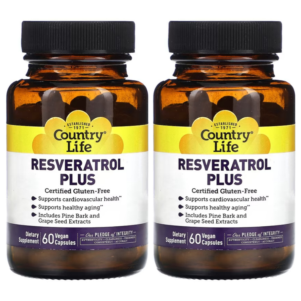 컨트리라이프 <b>레스베라트롤 플러스</b> <b>Resveratrol Plus</b> 60정 2개