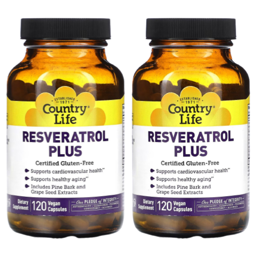 컨트리라이프 <b>레스베라트롤 플러스</b> <b>Resveratrol Plus</b> 120정 2개