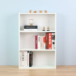 포메리트 심플 책장 600x240x900mm, 3단, 화이트