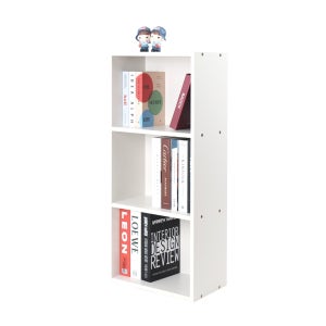 포메리트 심플 책장 400x240x900mm, 3단, 화이트