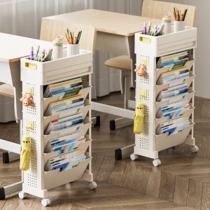 북카트 이동식 책꽂이 북 트롤리 다용도 수납함 키즈정리함