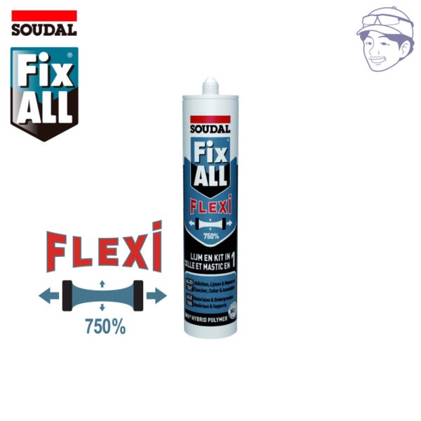 [픽스올 플렉시] 고탄성 외부용 도장가능 접착 실리콘 수달 FIXALL FLEXI 백색