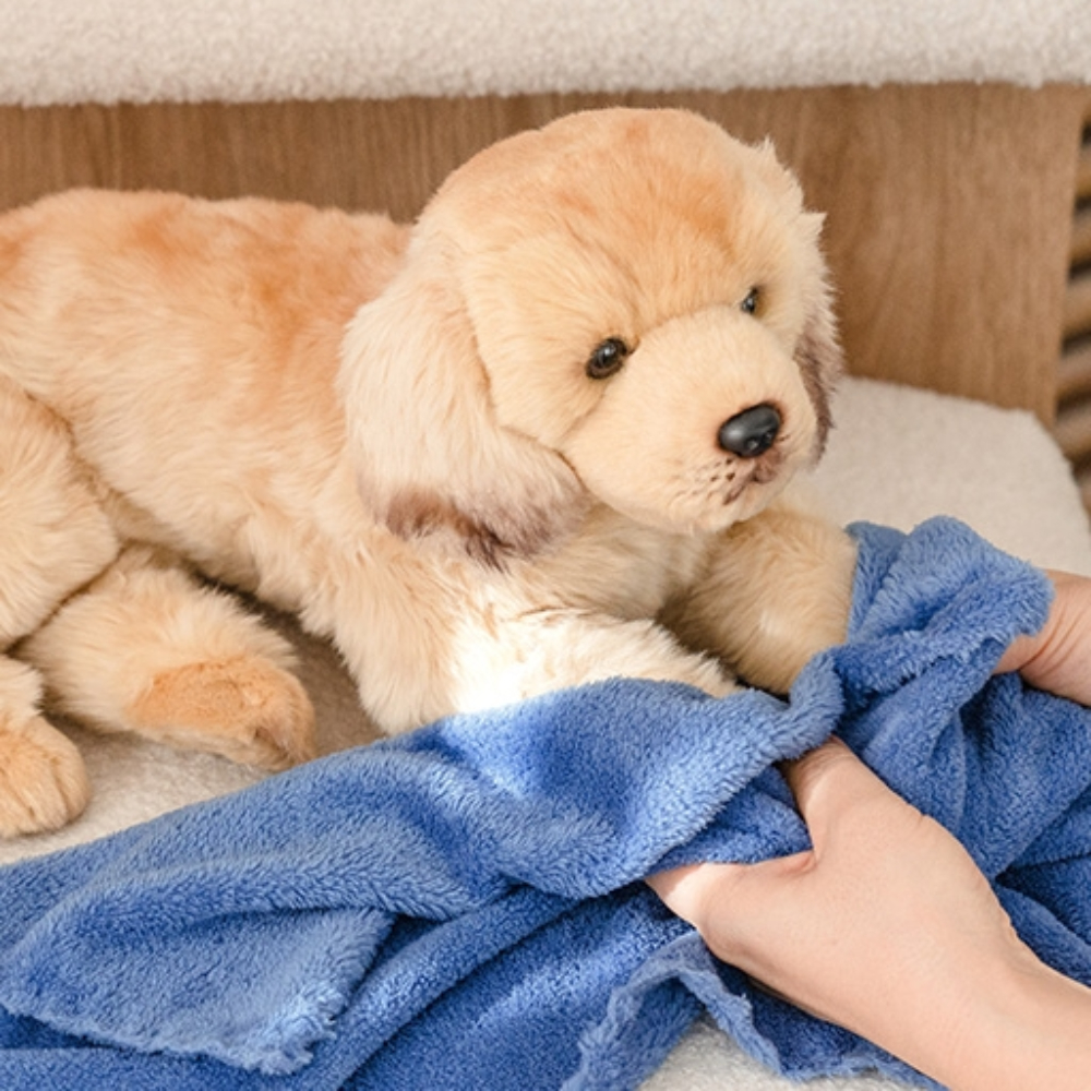 극세사 펫타월 (2장세트 대형+소형) 빠른건조 부드러운 강아지담요 목욕수건