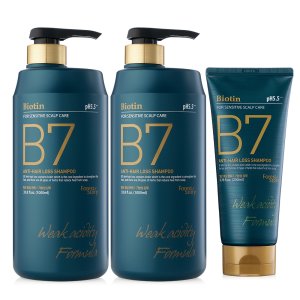 포레스트스토리 B7 탈모 샴푸 1000ml 2개+250ml 비오틴 약산성 남자 여자 대용량