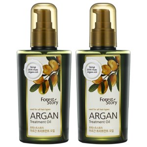 1+1 포레스트스토리 아르간 오일 헤어에센스 120ml 손상모 볼륨 열보호제 컬링 세럼