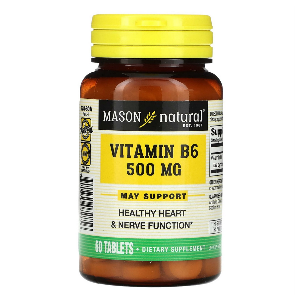 메이슨내추럴 <b>비타민B6</b> 메이서포트 500mg 60타블렛