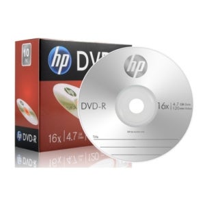 HP DVD-R 16X 슬림 개별포장 4.7GB 120min 1갑 10개입