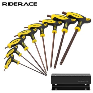 라이더에이스 자전거 육각렌치 T핸들 볼렌치 세트 정비 수리 공구 RR9674