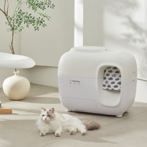 PETSNOWY 스마트 배변 처리기 고양이 자동 화장실 (화이트) PKoP100W0F