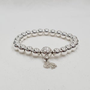 실버 순은 925 8mm 불교 묵주 패션 염주 은팔찌